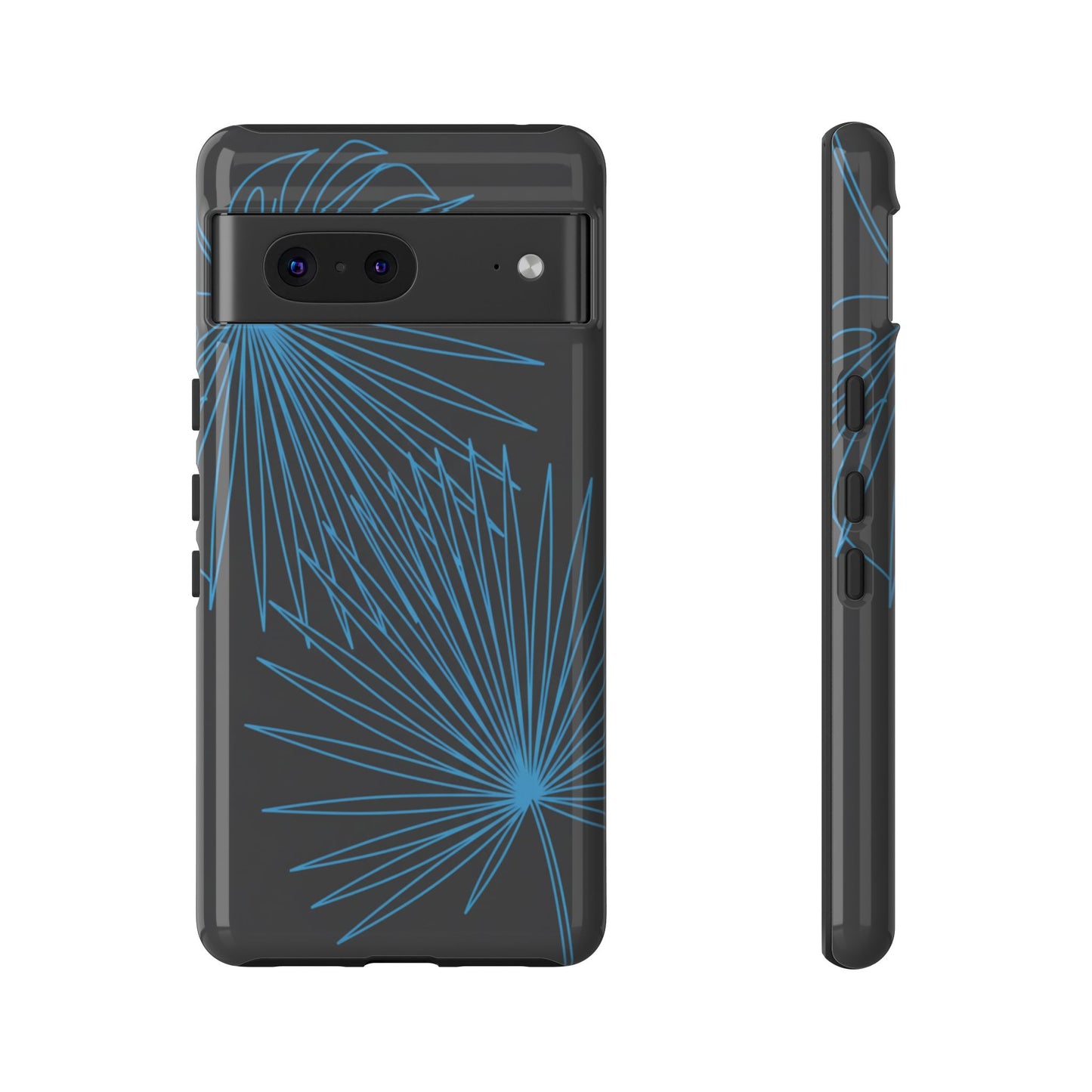 Blue Dandelion Burst Tough Phone Case — Protective Floral iPhone Cover