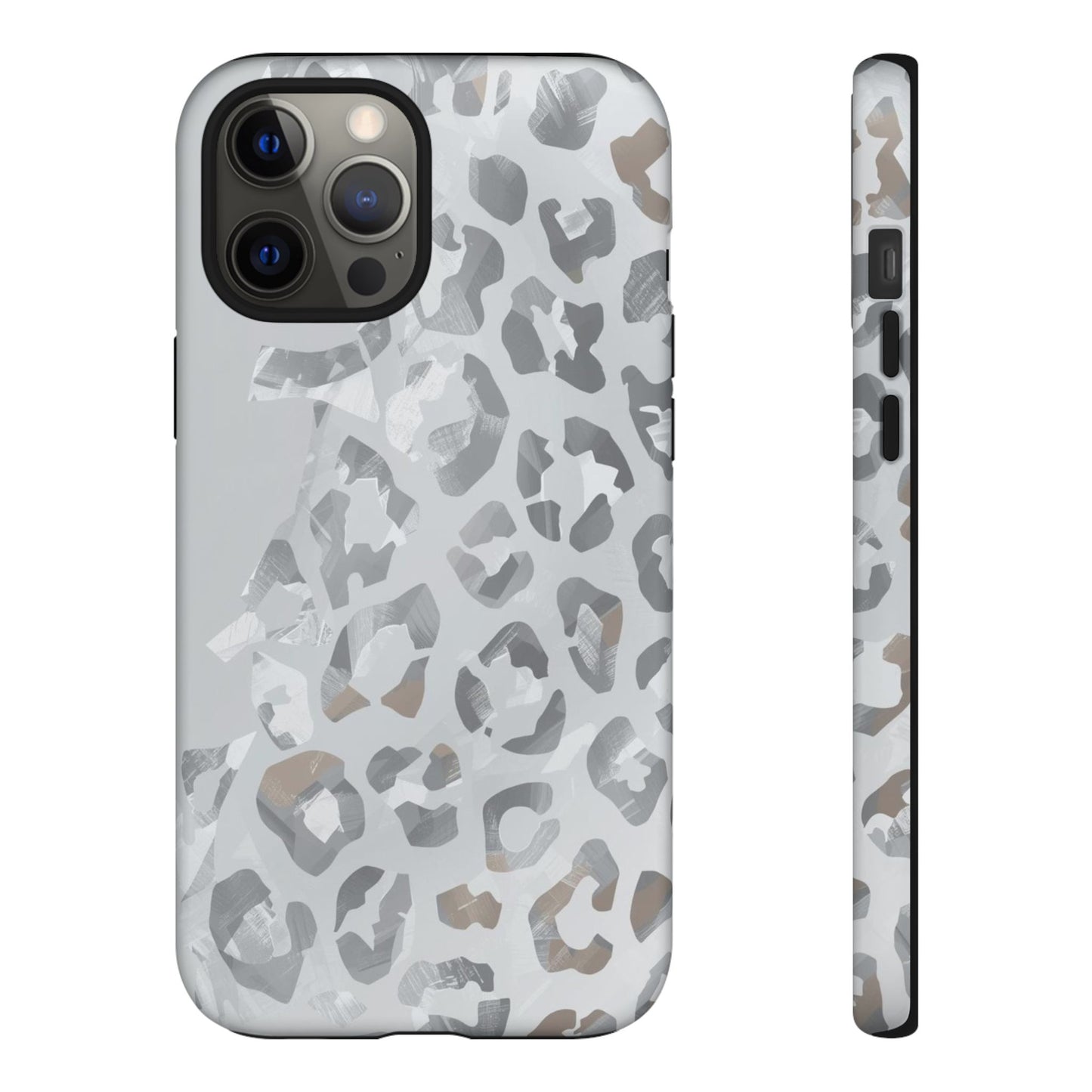 Silver Leopard Tough Phone Case