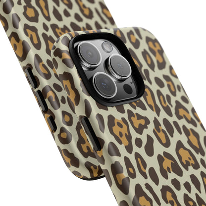 Leopard Print Tough Phone Case — Durable Protective Animal Print Case
