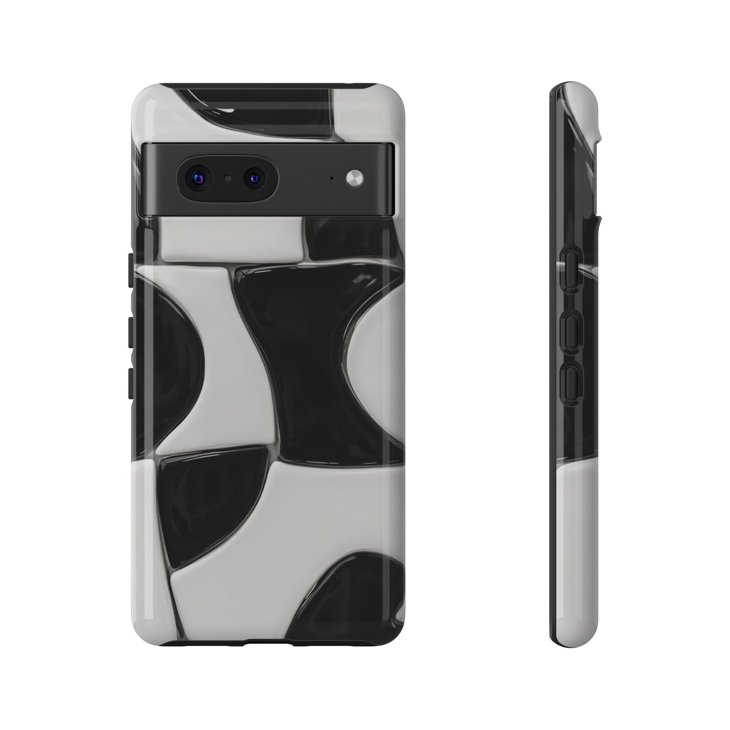 Black & White Abstract Pattern Tough Phone Case