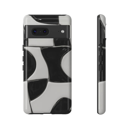 Black & White Abstract Pattern Tough Phone Case
