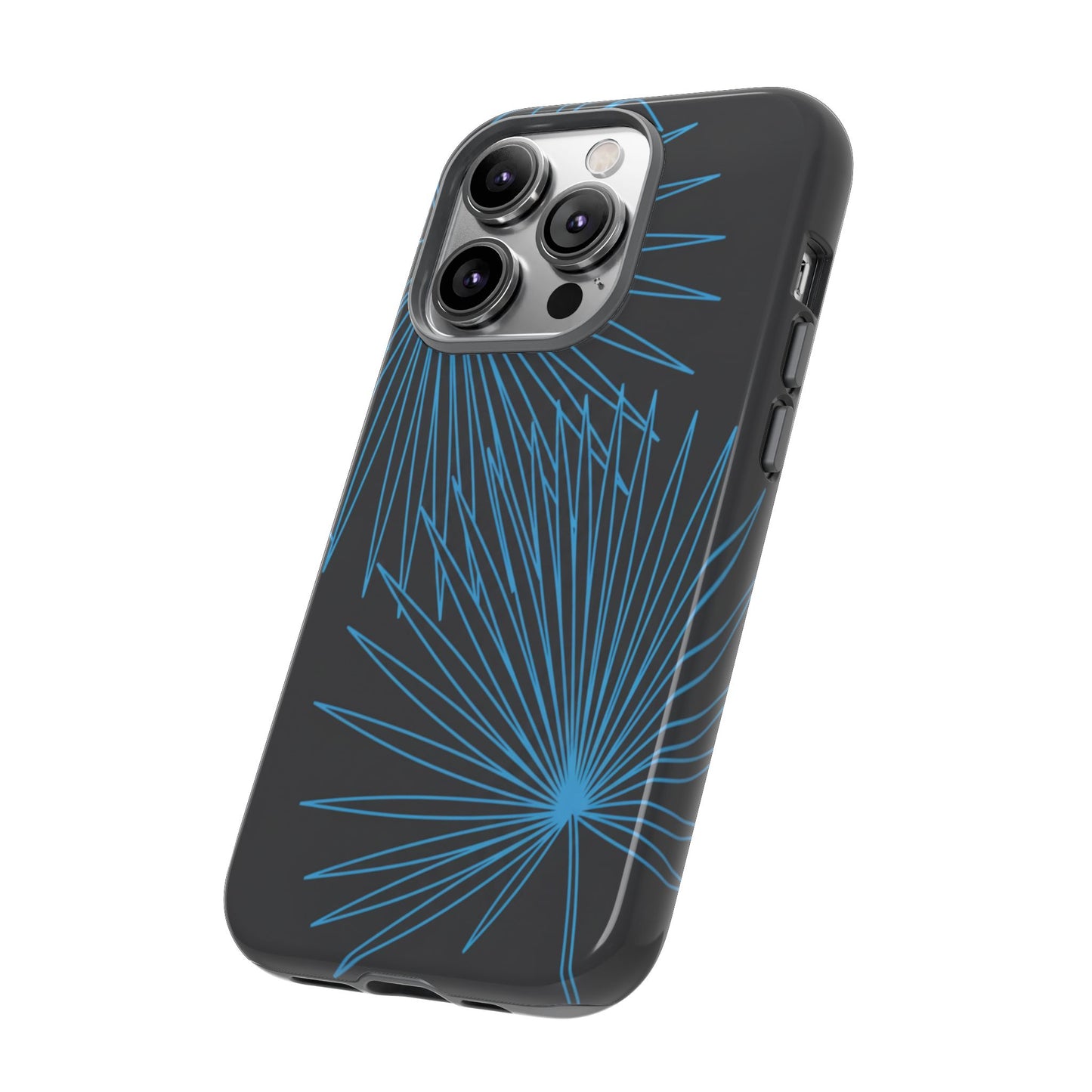 Blue Dandelion Burst Tough Phone Case — Protective Floral iPhone Cover
