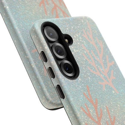 Seafoam Sparkle Phone Case – Coral & Seashell Tough Case