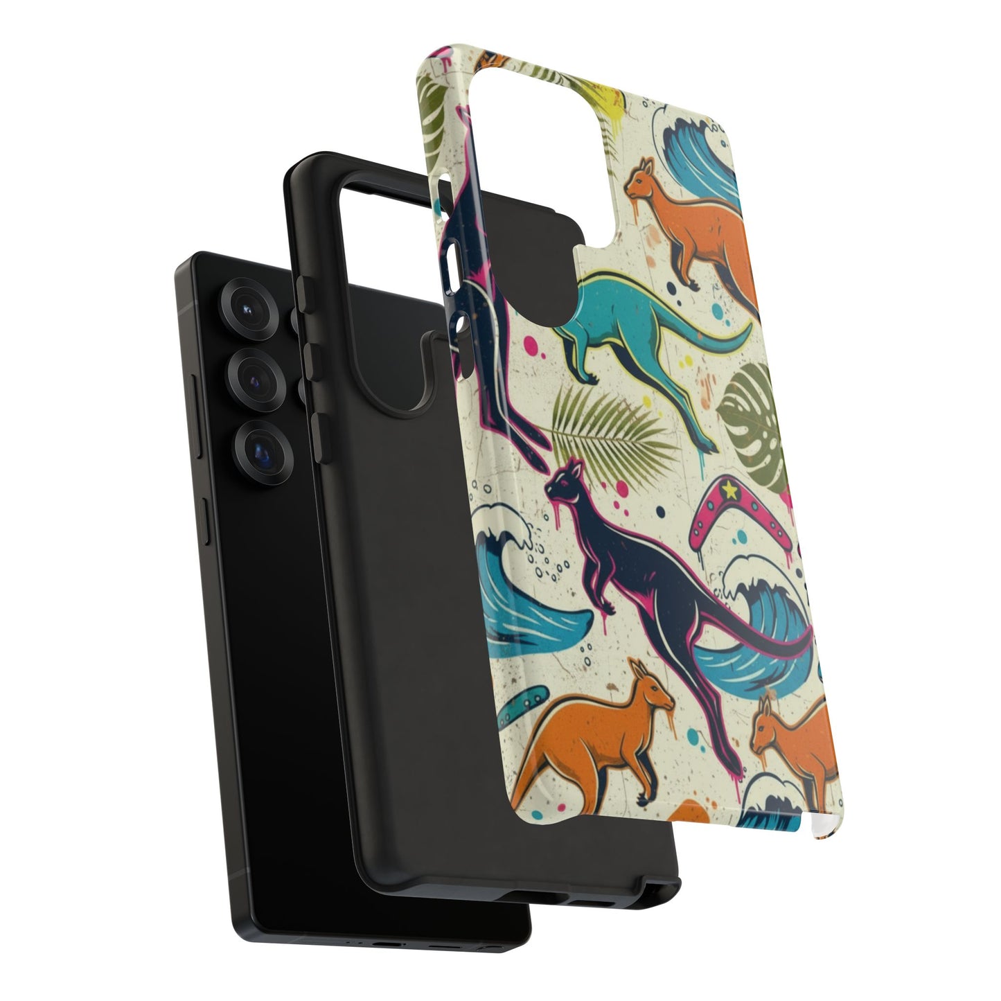 Tough Cases — Colorful Surfing Kangaroo Phone Case
