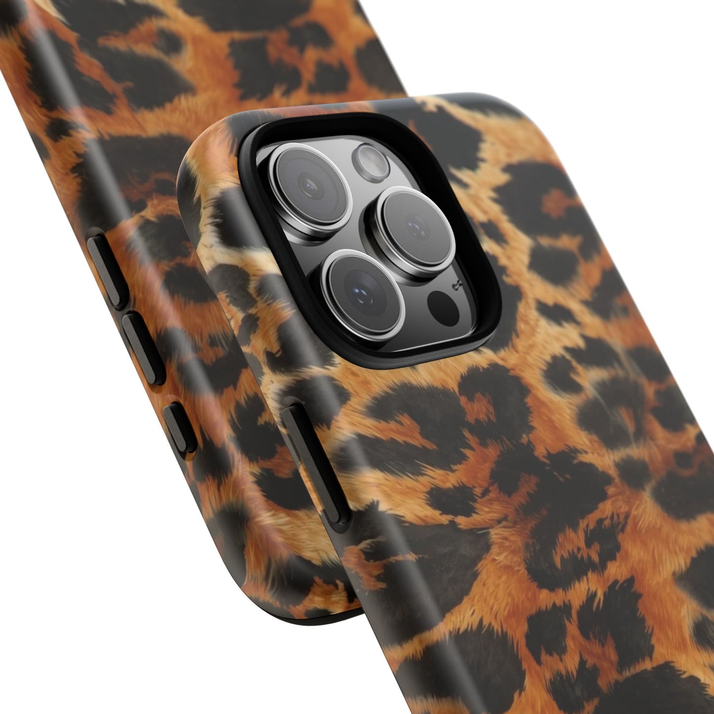 Leopard Print Tough Phone Case – Rugged Protective iPhone Cover