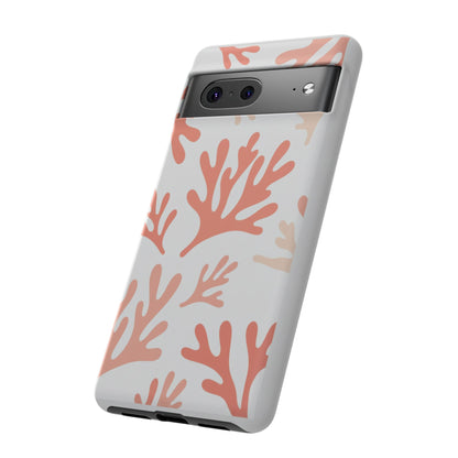 Coral Reef Pattern Tough Phone Case — Pink Beachy Protective Cover