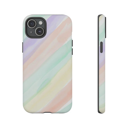 Pastel Watercolor Stripe Tough Phone Case