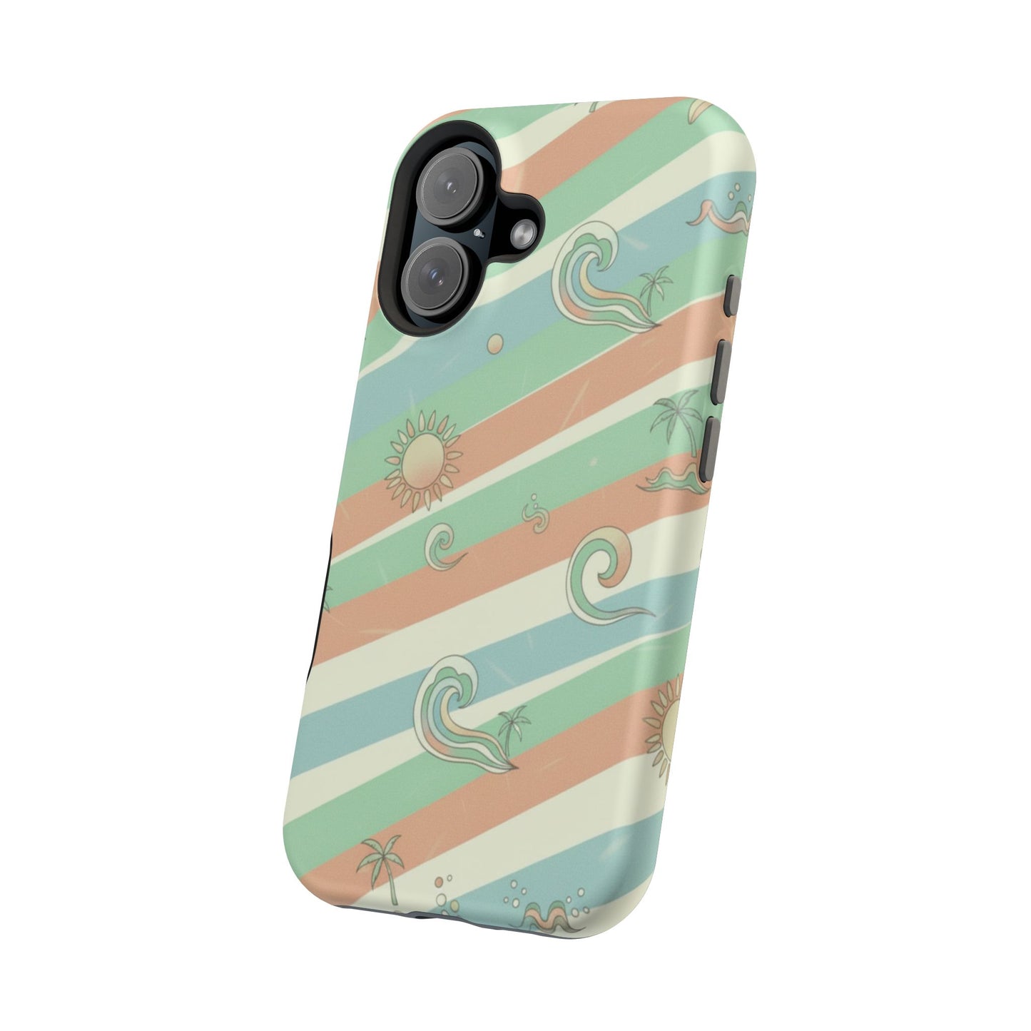 Magnetic Impact-Resistant Phone Case — Retro Surf Stripes