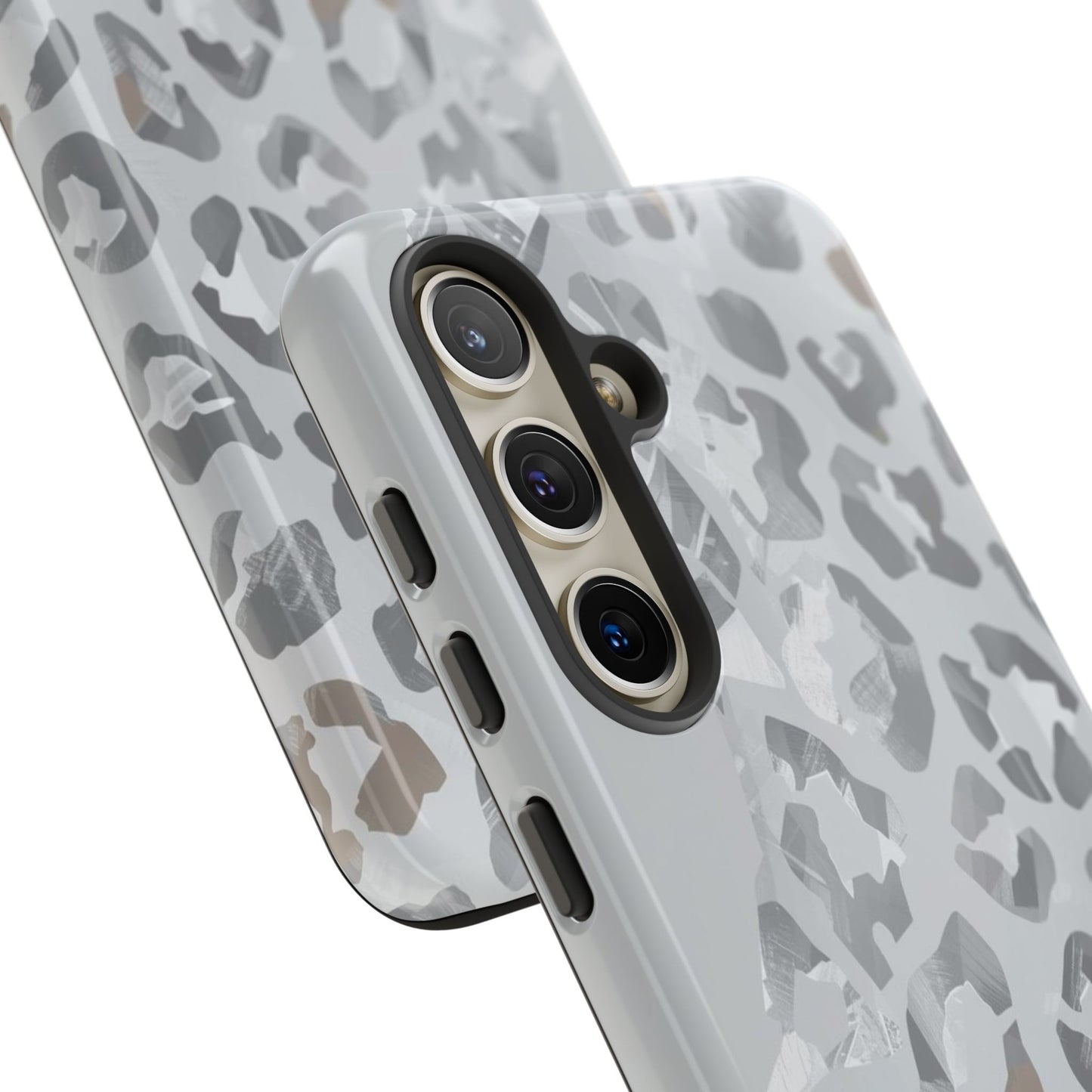 Silver Leopard Tough Phone Case