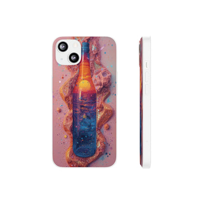 Phone Case — Surreal Sunset Bottle Art Flexible Protective Cover