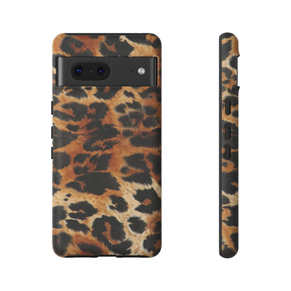 Leopard Print Tough Phone Case – Rugged Protective iPhone Cover