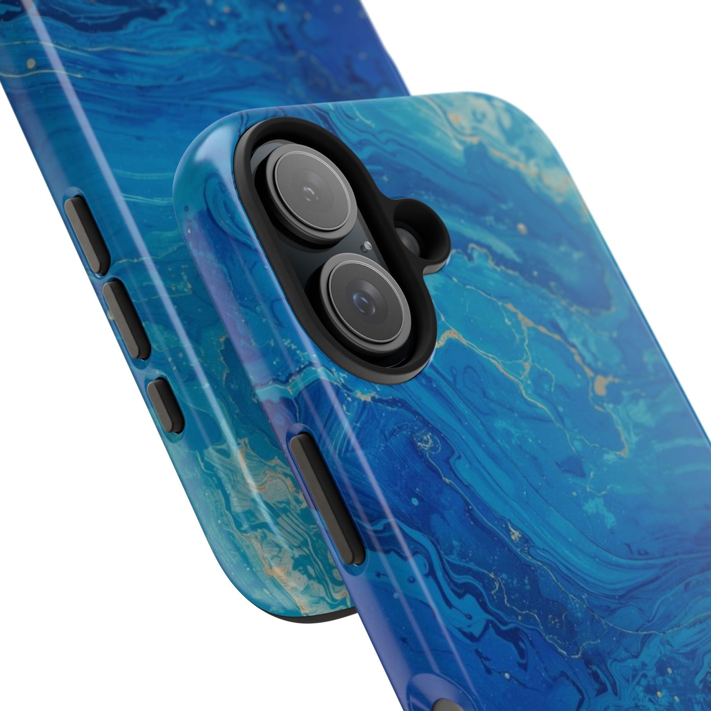 Blue Ocean Pebble Tough Phone Case — Protective Artistic Marble Design