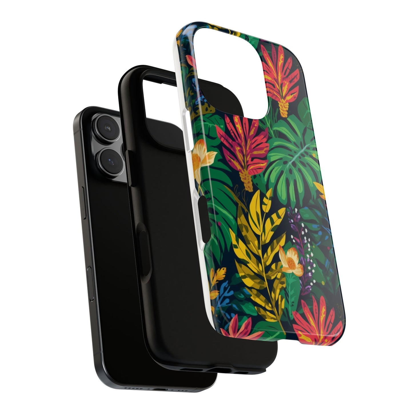 Tropical Floral Phone Case — Vibrant Jungle Leaf Protective Cover