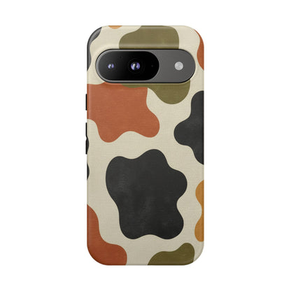 Retro Abstract Camouflage Phone Case — Earth Tone Tough Case
