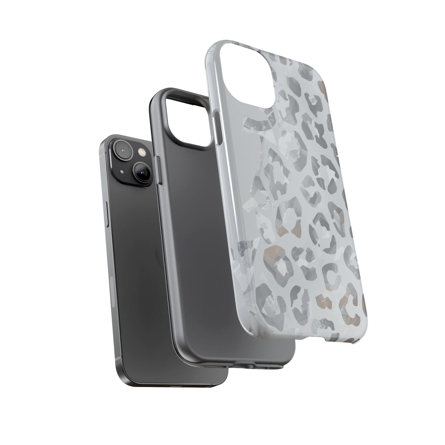 Silver Leopard Tough Phone Case