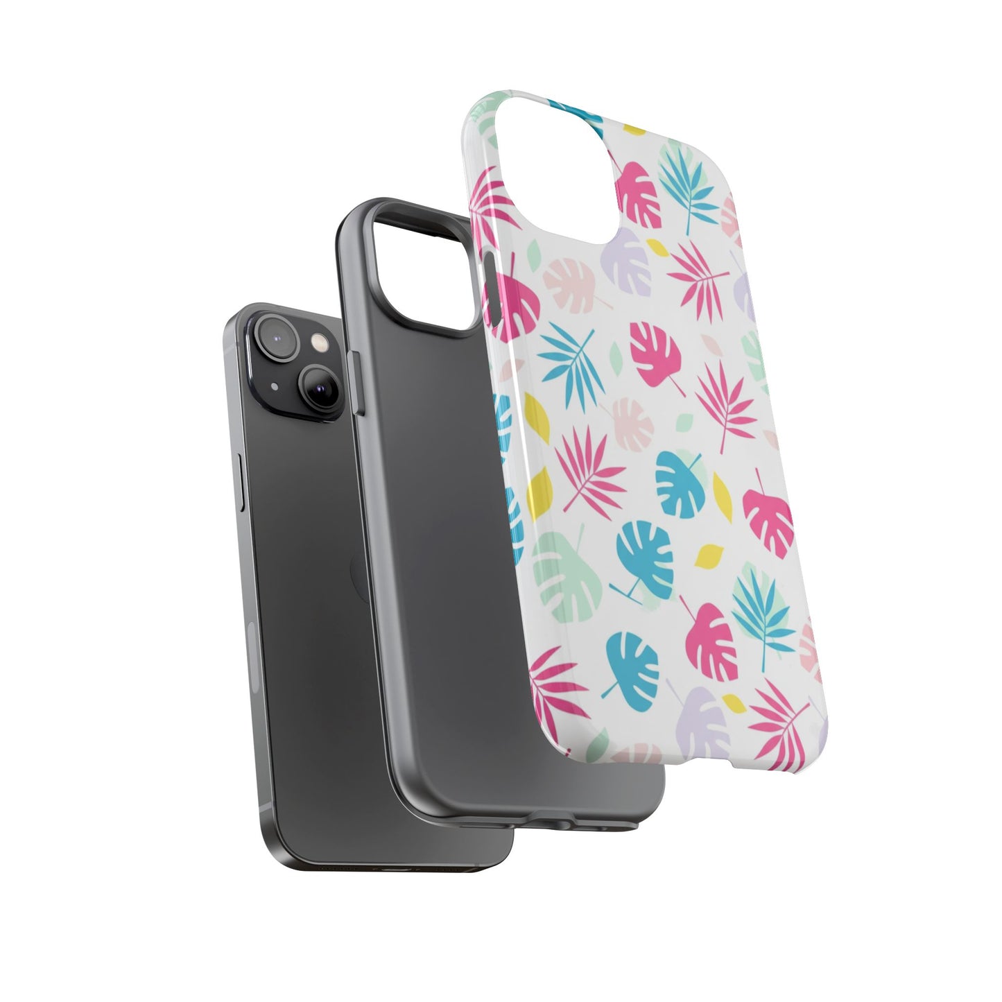 Tropical Leaf Phone Case — Colorful Pastel Monstera & Palm iPhone Case
