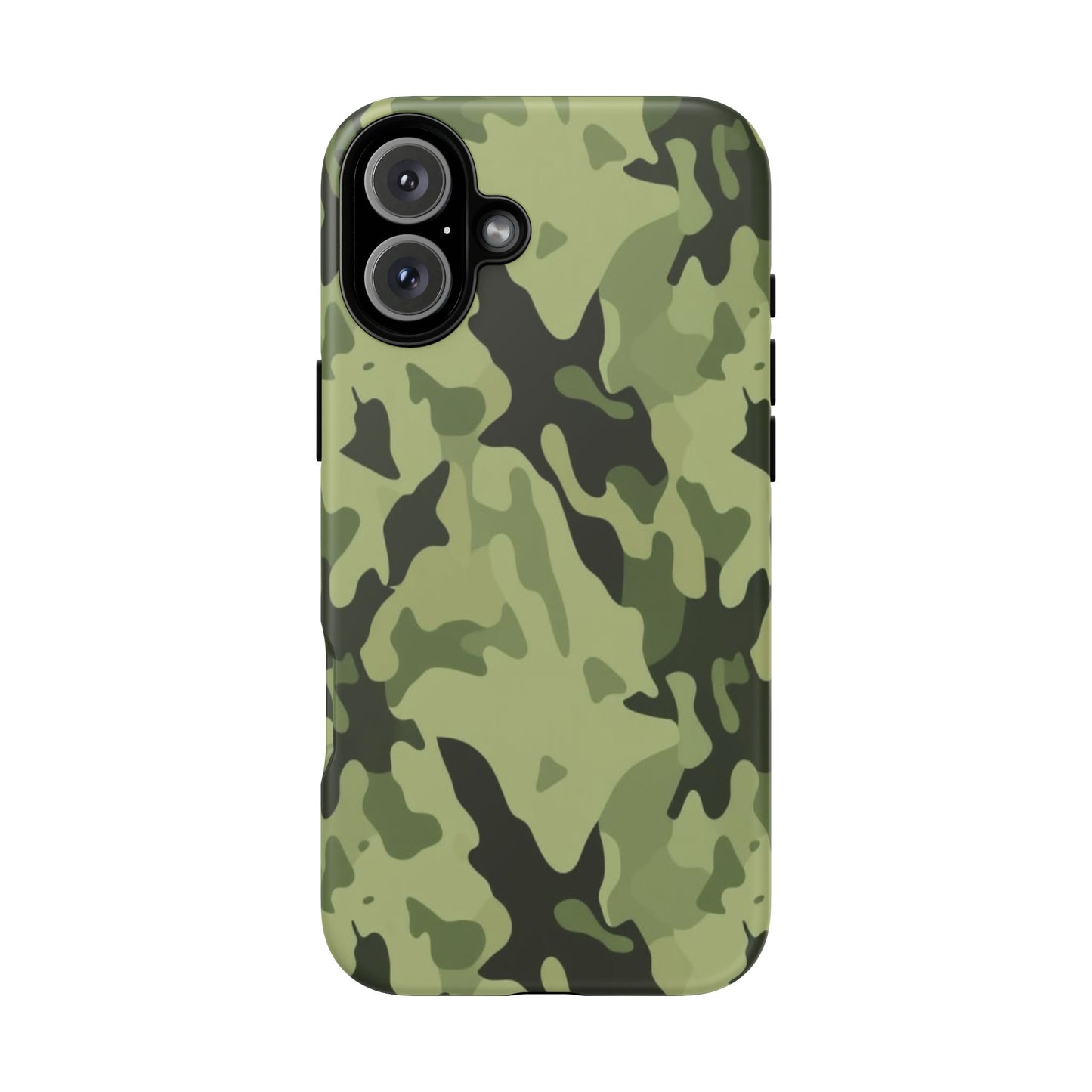 Camo Tough Phone Case — Military Green Protective iPhone Cover