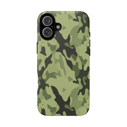Camo Tough Phone Case — Military Green Protective iPhone Cover
