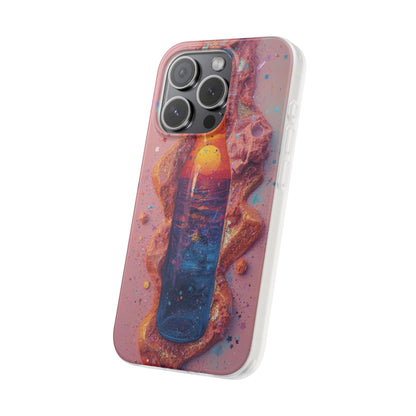 Phone Case — Surreal Sunset Bottle Art Flexible Protective Cover