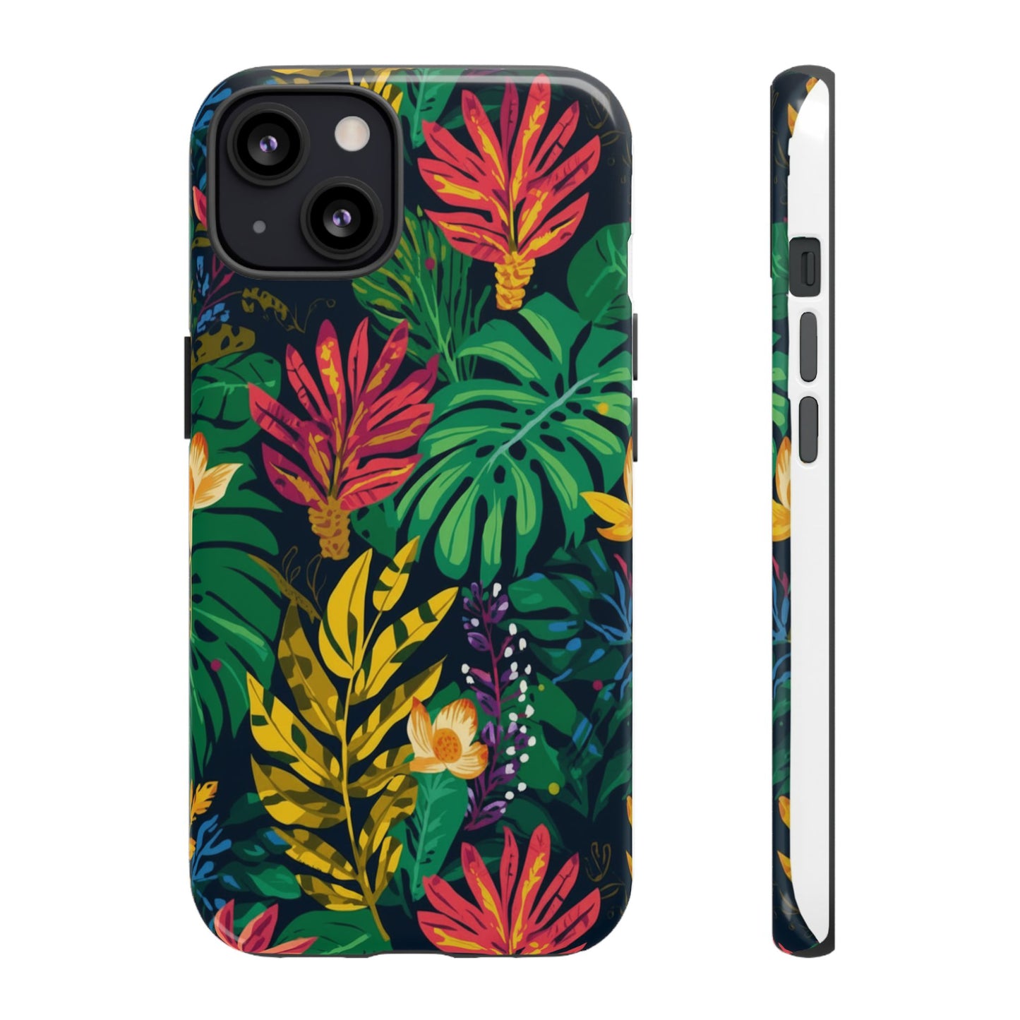 Tropical Floral Phone Case — Vibrant Jungle Leaf Protective Cover