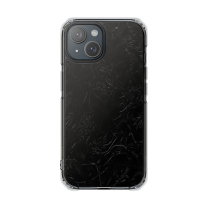 Magnetic Impact Phone Case — Black Floral Design