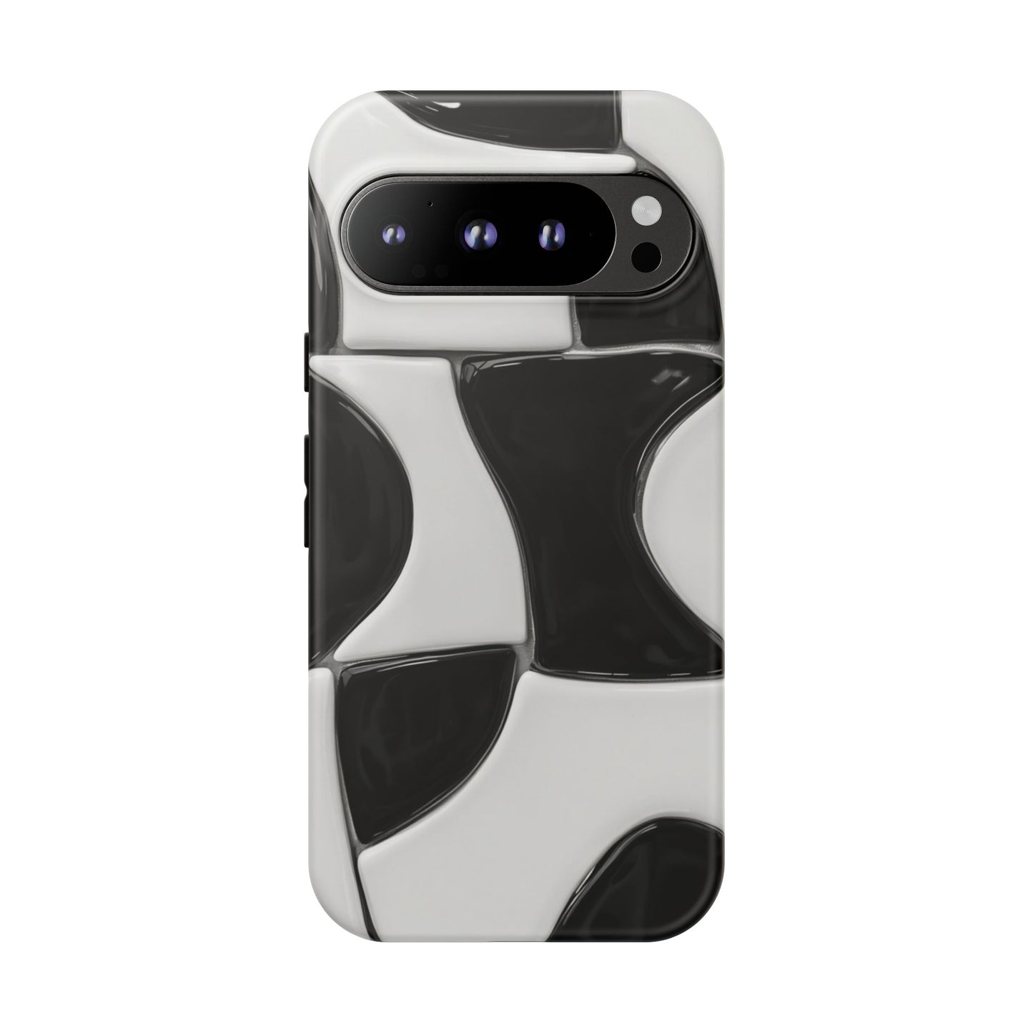 Black & White Abstract Pattern Tough Phone Case