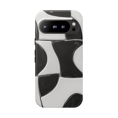 Black & White Abstract Pattern Tough Phone Case