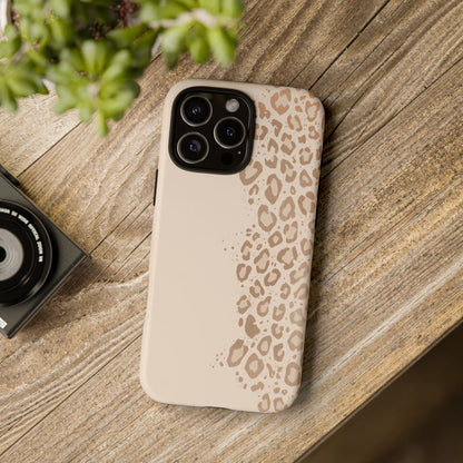 Phone Case – Beige Leopard Print Protective Cover