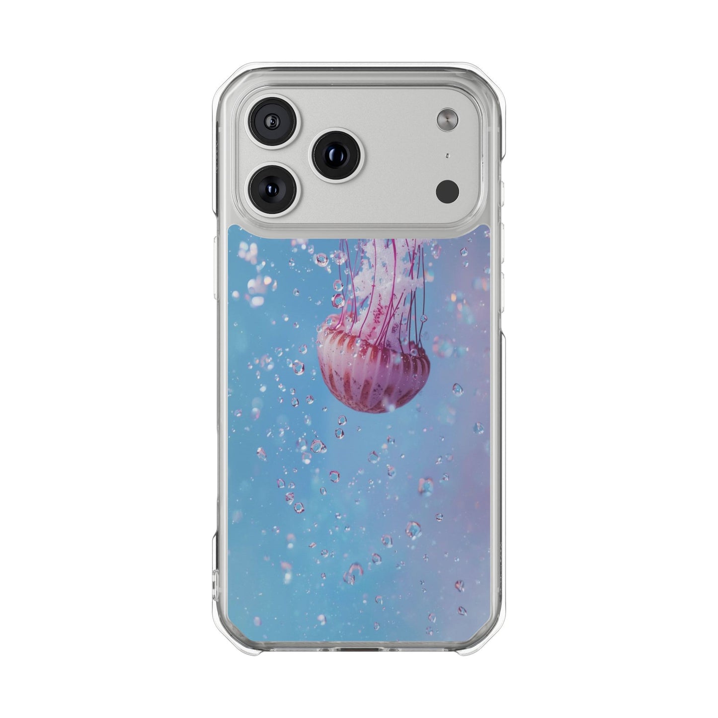 Jellyfish Clear Magnetic Impact Phone Case – Ocean Blue Underwater Design