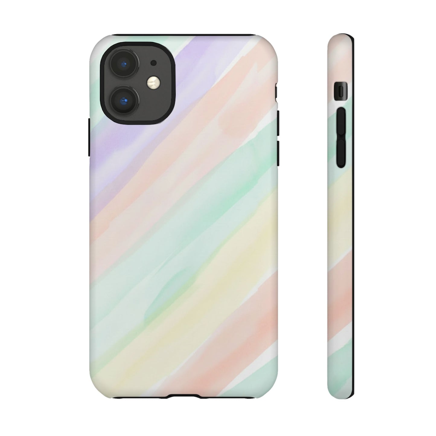 Pastel Watercolor Stripe Tough Phone Case