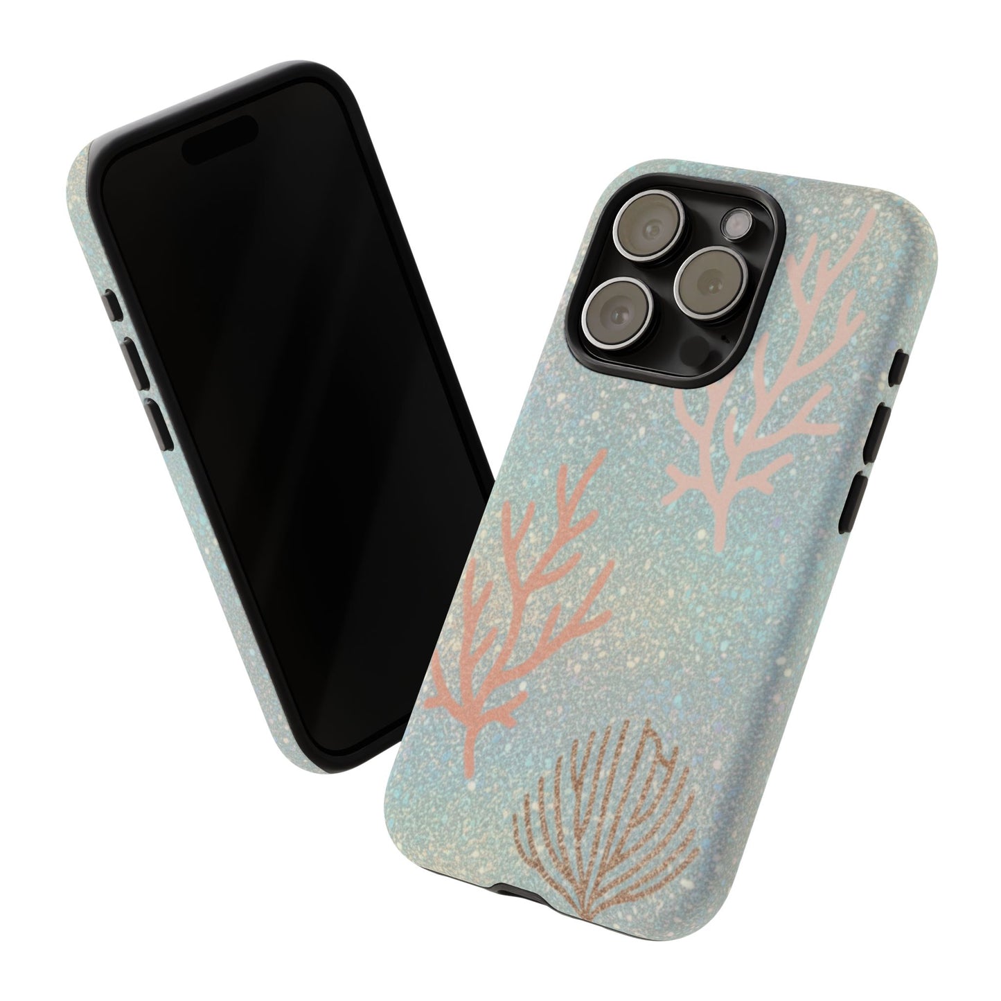Seafoam Sparkle Phone Case – Coral & Seashell Tough Case