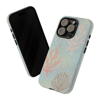 Seafoam Sparkle Phone Case – Coral & Seashell Tough Case