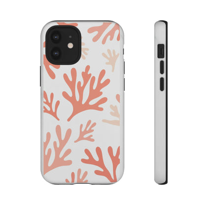 Coral Reef Pattern Tough Phone Case — Pink Beachy Protective Cover