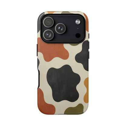 Retro Abstract Camouflage Phone Case — Earth Tone Tough Case