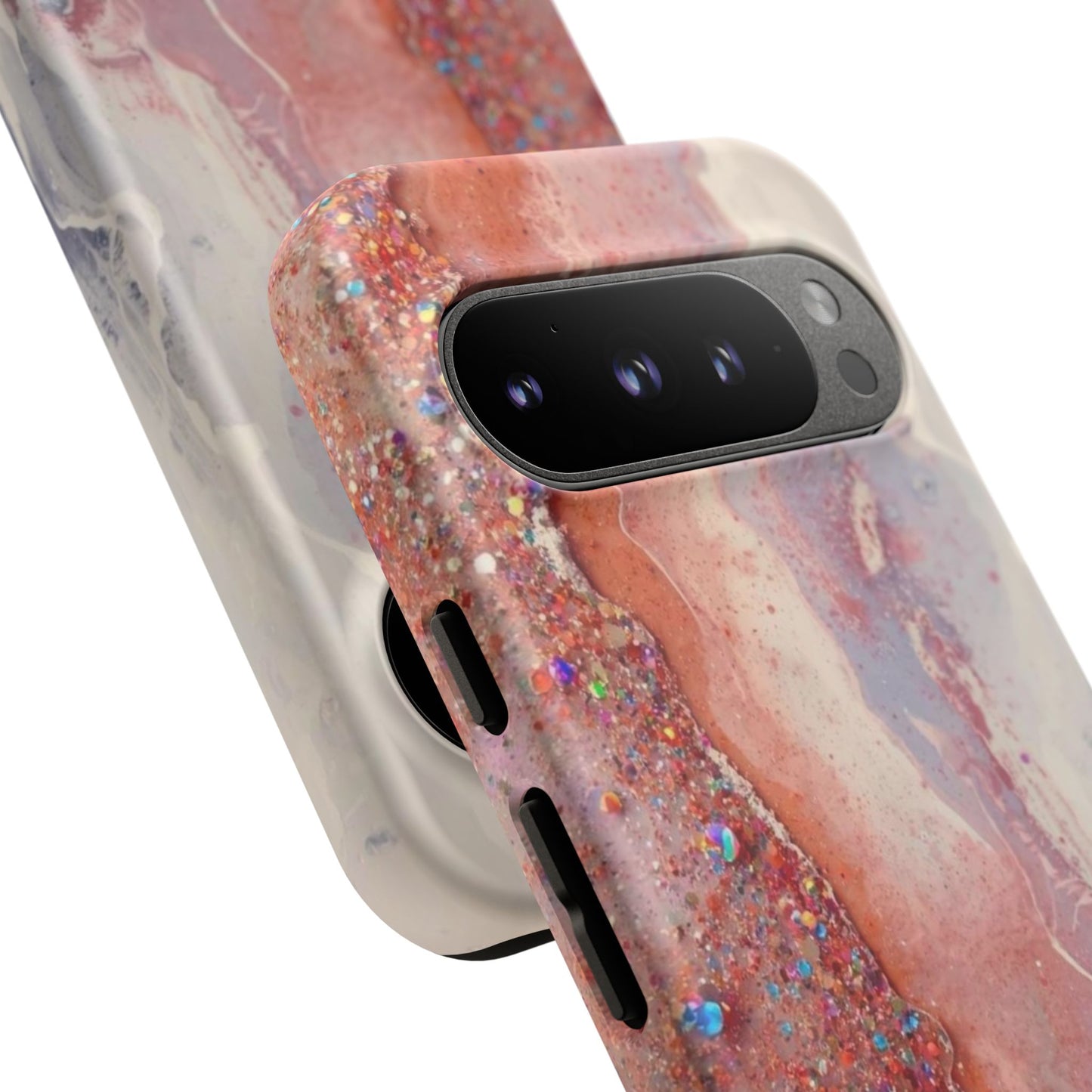 Marbled Rose Gold Galaxy Phone Case — Protective Tough Case
