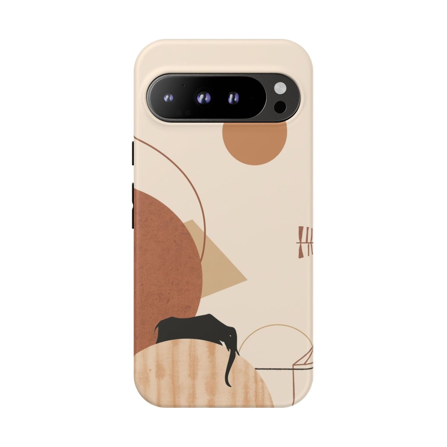 Abstract Earth Tones Phone Case — Minimal Geometric Design
