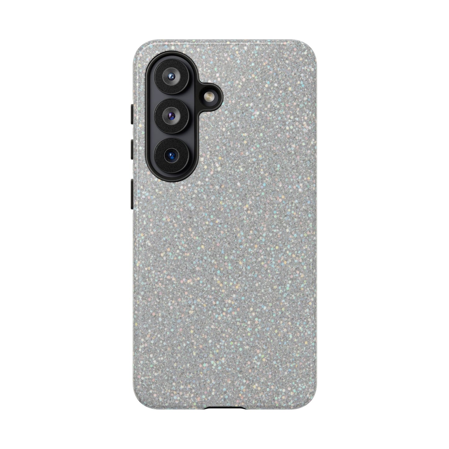 Glitter Silver Tough Phone Case — Sparkling Protective Phone Case