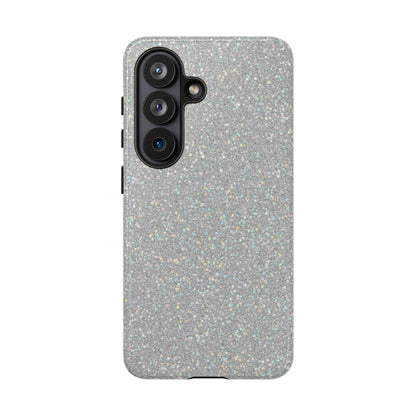 Glitter Silver Tough Phone Case — Sparkling Protective Phone Case