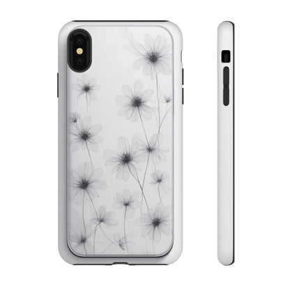 Tough Case — Black & White Floral Tough Phone Case