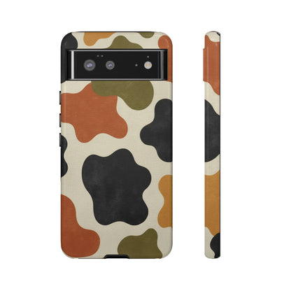 Retro Abstract Camouflage Phone Case — Earth Tone Tough Case