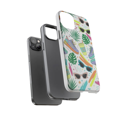 Tough Cases — Colorful Retro Sneakers & Sunglasses Phone Case
