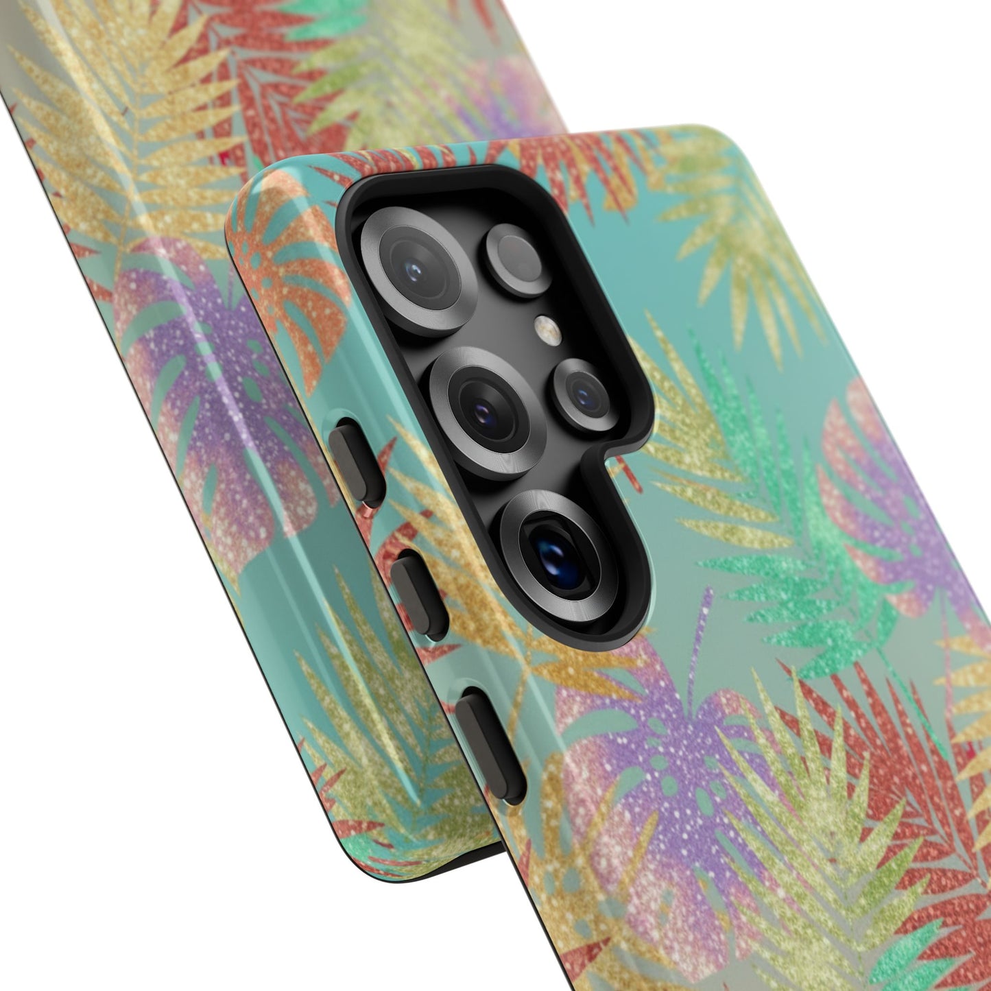 Tropical Palm Leaf Tough Phone Case – Colorful Pastel Botanical Protection
