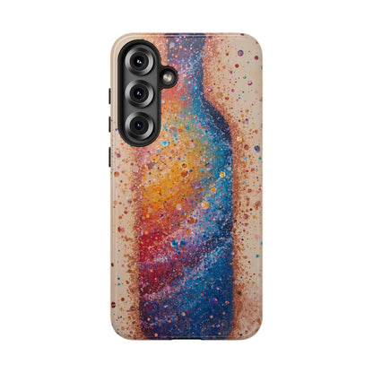 Galaxy Bottle Tough Phone Case — Colorful Nebula Splash iPhone Cover