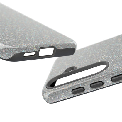 Glitter Silver Tough Phone Case — Sparkling Protective Phone Case