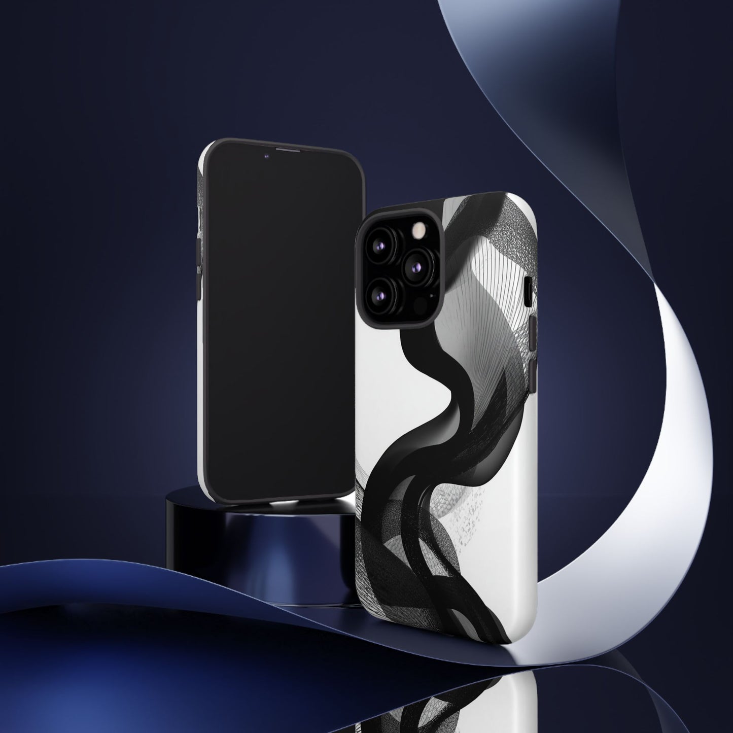 Phone Case — Monochrome Abstract Protective Cover