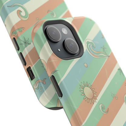 Magnetic Impact-Resistant Phone Case — Retro Surf Stripes