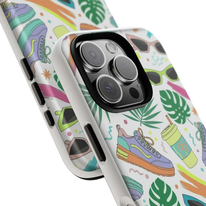 Tough Cases — Colorful Retro Sneakers & Sunglasses Phone Case