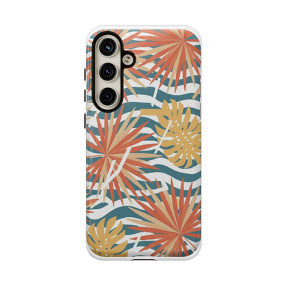 Tropical Palm Tough Phone Case – Retro Wave Floral Protective Cover
