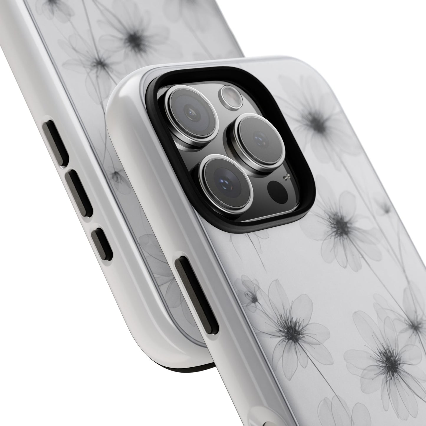 Tough Case — Black & White Floral Tough Phone Case