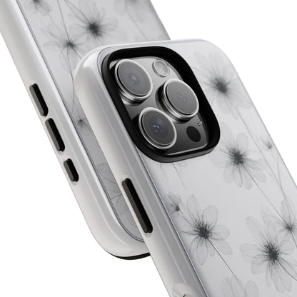 Tough Case — Black & White Floral Tough Phone Case